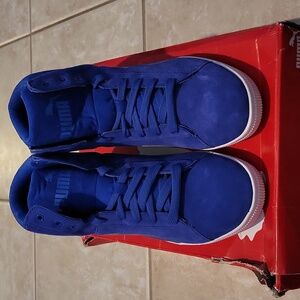 Puma Women's Vibrant Blue Vikky Wedge Sneakers